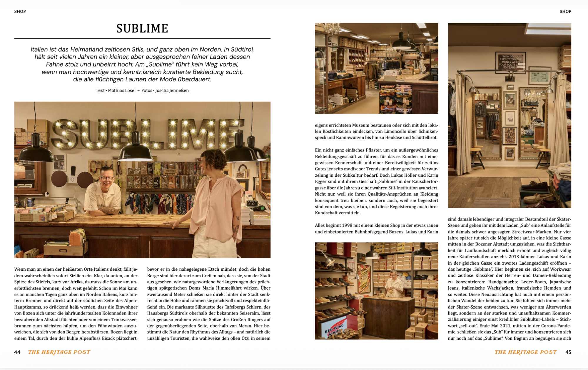 A LITTLE FEATURE, A BIG MOMENT: SUBLIME IN THE NEW "THE HERITAGE POST" #60 - Juli 2026