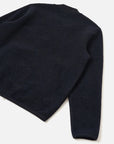 universal works wool fleece zip bomber jacket navy