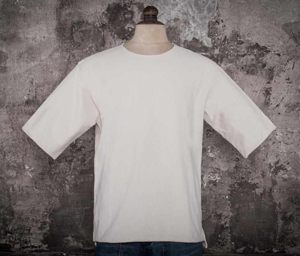 fleurs de bagne heavyweight short sleeve t-shirt ecru 290g