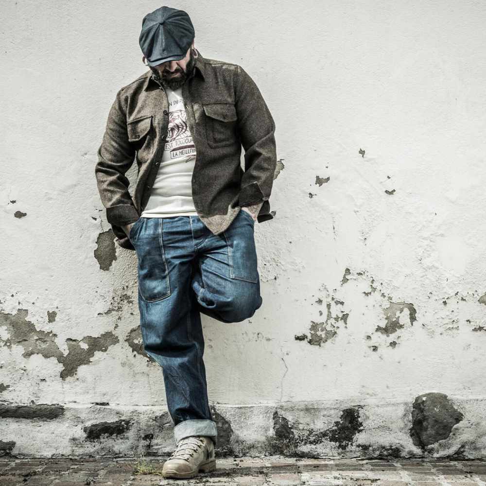 fleurs de bagne the denim cargo selvedge