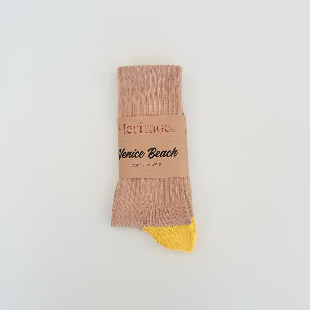 heritage 9.1 venice beach socks hazelnut