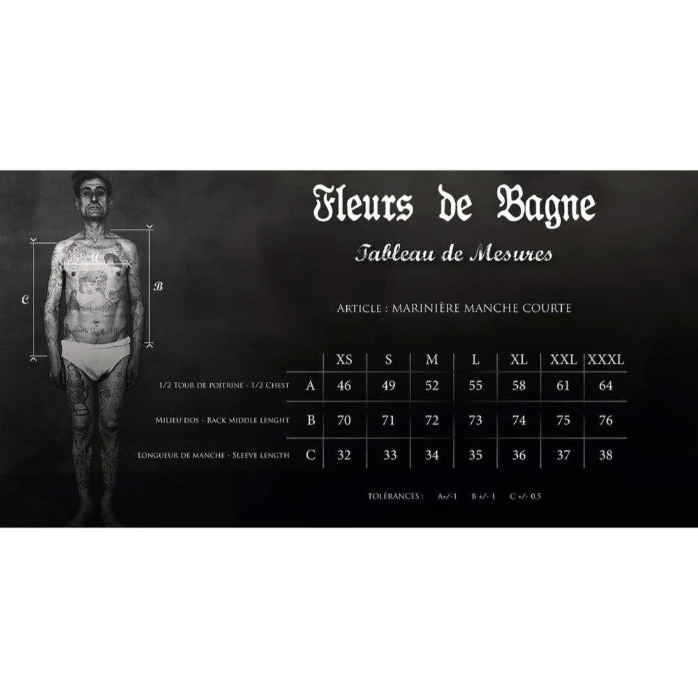 fleurs de bagne heavyweight short sleeve t-shirt ecru 290g