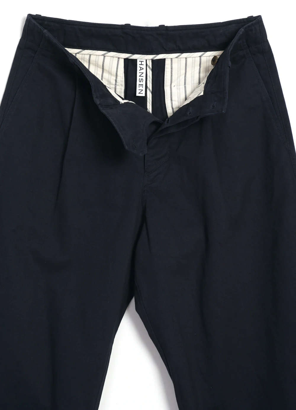 hansen bobby wide pleated everyday trousers navy