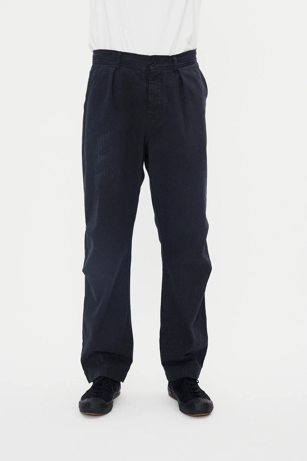 hansen karlo wide cut utility trousers blue