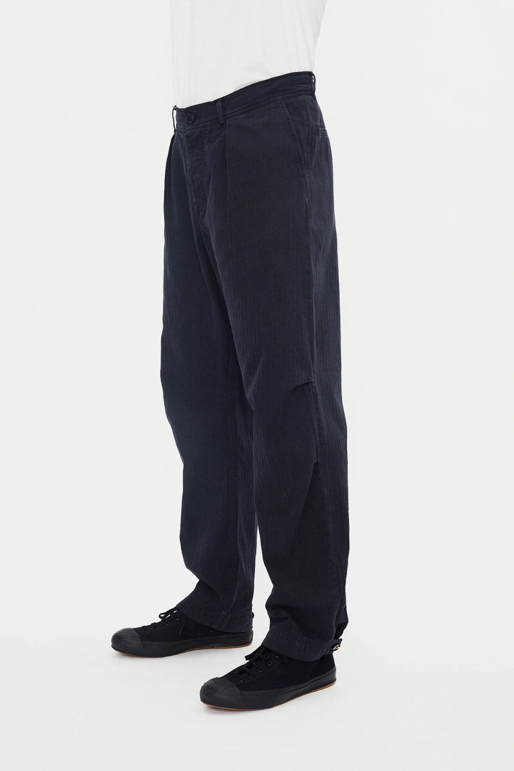 hansen karlo wide cut utility trousers blue