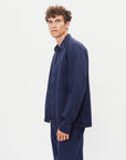 hansen luka sturdy overshirt blue
