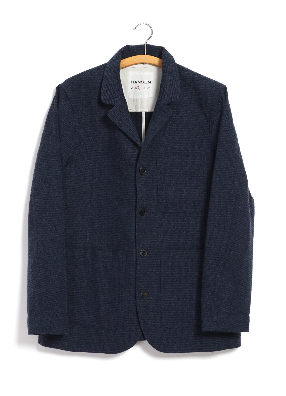 hansen josef easy four button blazer broken blue