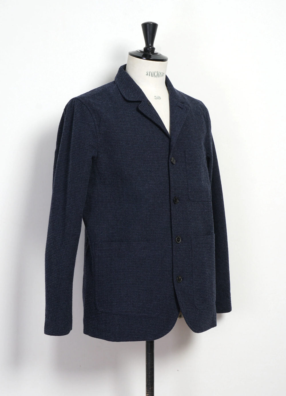 hansen josef easy four button blazer broken blue
