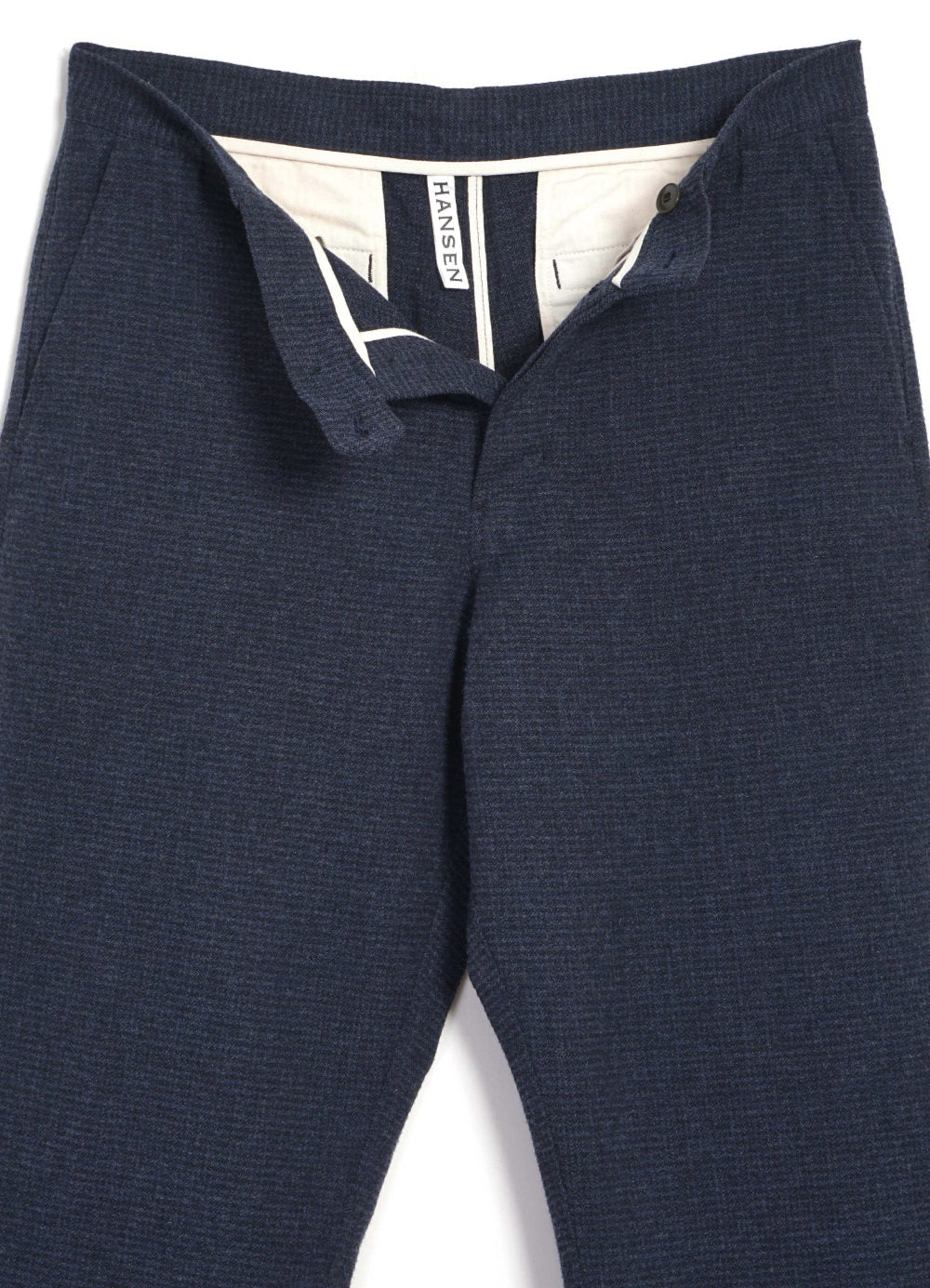 hansen ken casual trousers broken blue