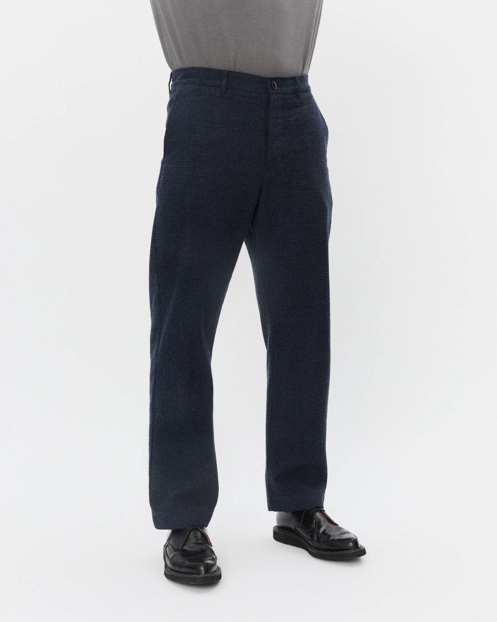 hansen ken casual trousers broken blue