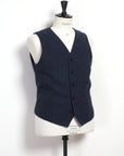 hansen knud casual waistcoat broken blue