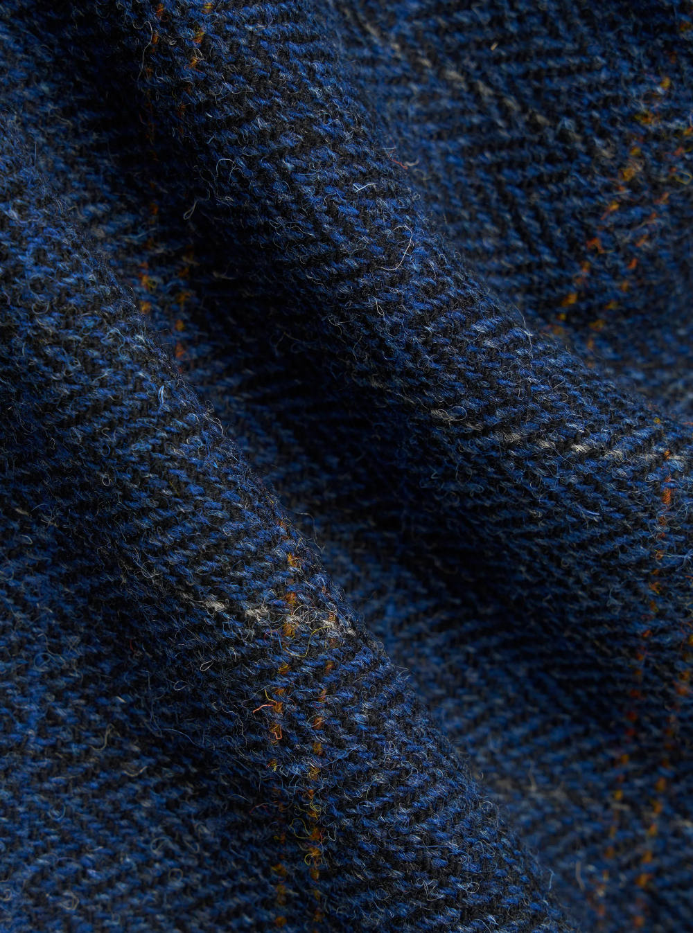 universal works bakers jacket harris tweed plaid navy (LAST SIZE LARGE)