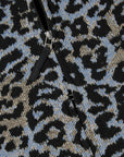 universal works club jacket leopard flower wool blue