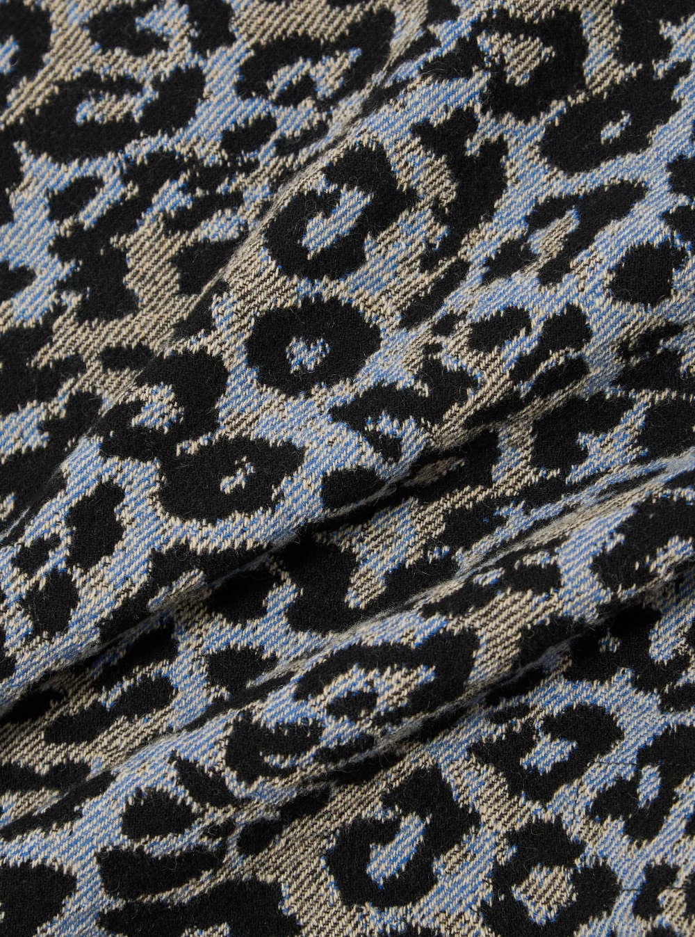 universal works club jacket leopard flower wool blue