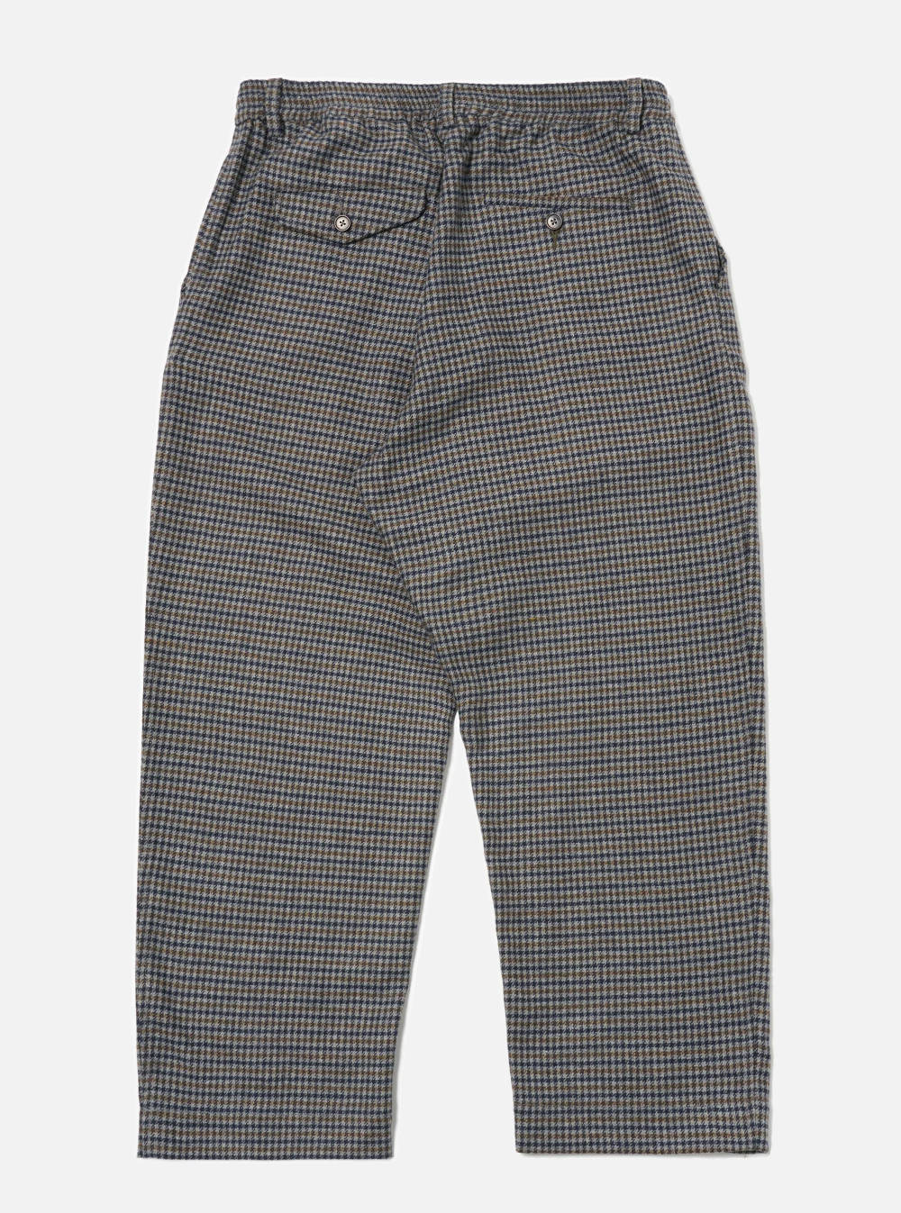 universal works oxford pant charcoal houndstooth wool mix – www