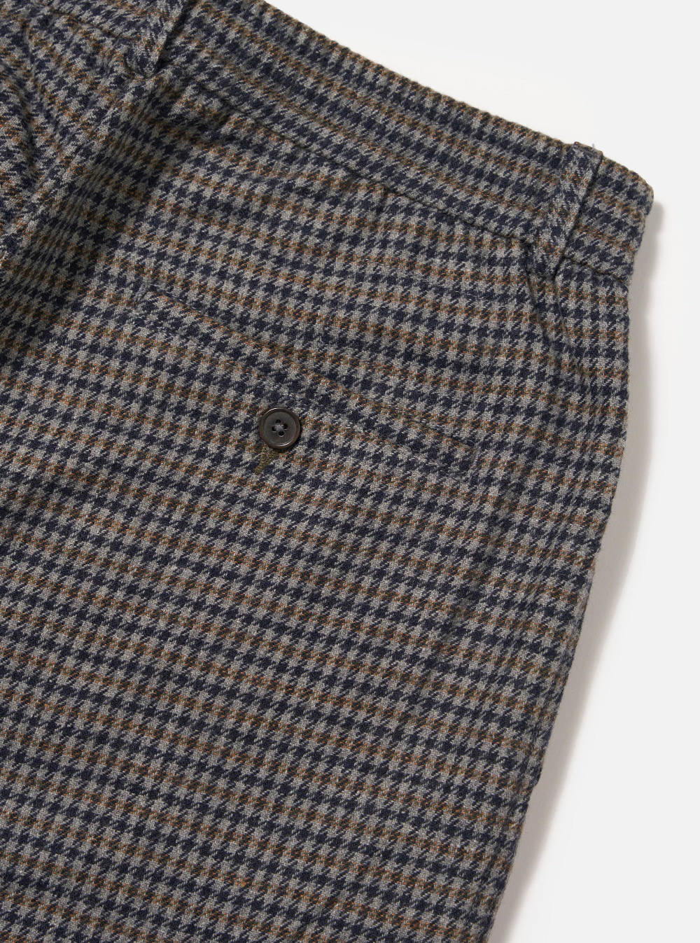 universal works oxford pant charcoal houndstooth wool mix – www