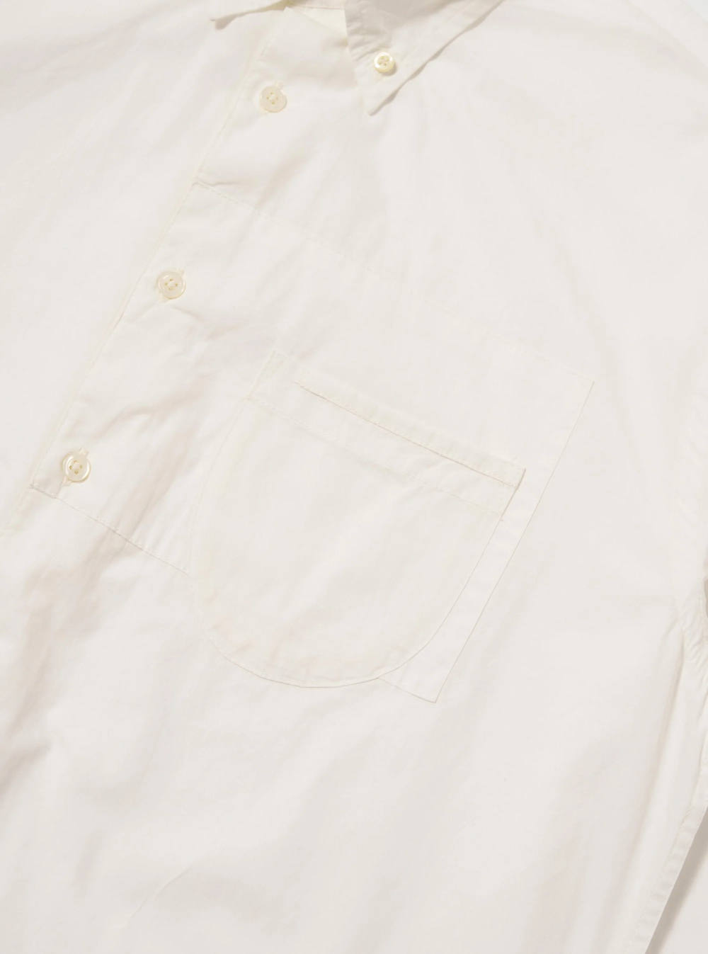universal works patched lazy day shirt poplin white