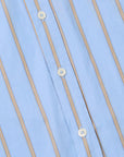 universal works lazy day shirt blue pop stripe four