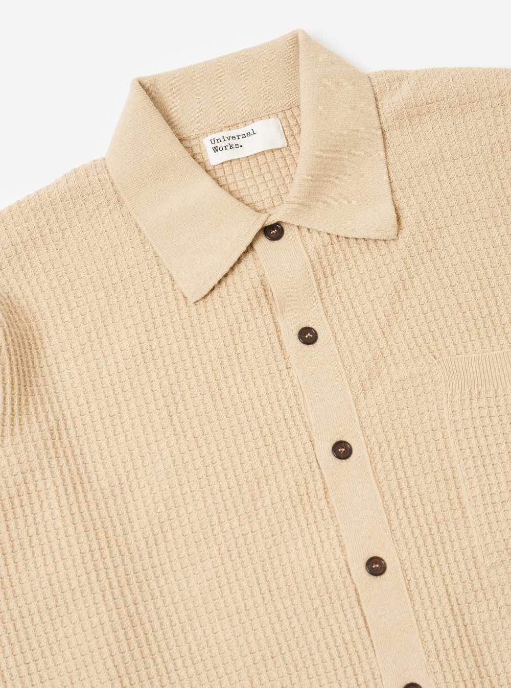 universal works knit jacket sand eco cotton