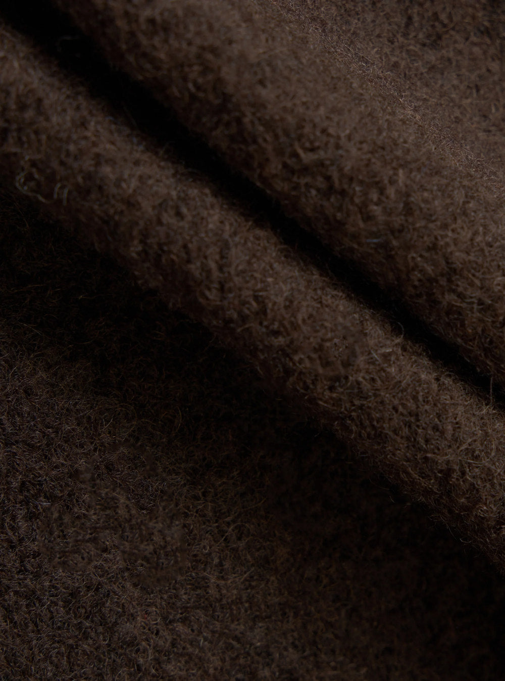 universal works wool fleece cardigan brown indigo