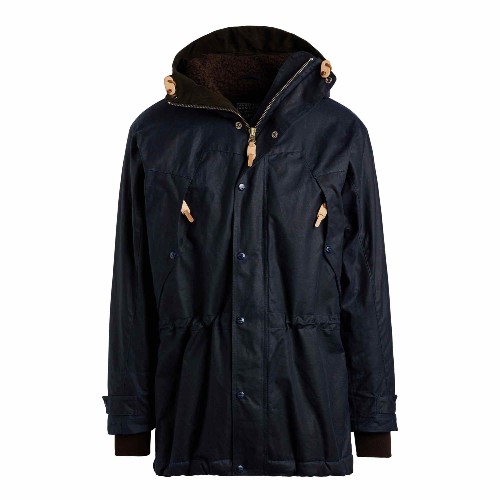 manifattura ceccarelli long mountain jacket 7013 wx navy
