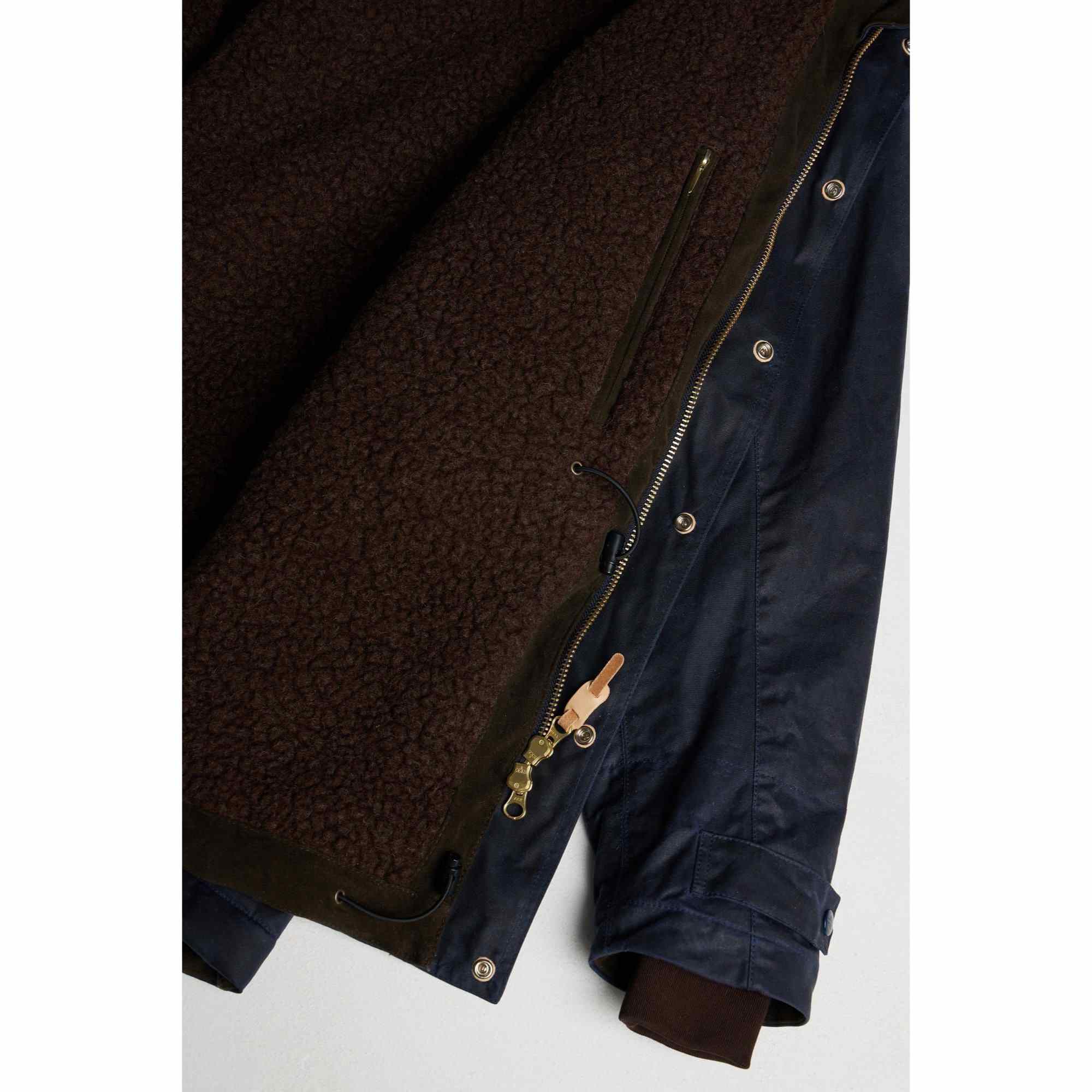 manifattura ceccarelli long mountain jacket 7013 wx navy