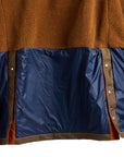 manifattura ceccarelli native long jacket 7099 wx mid blue dark tan orange sugarkane