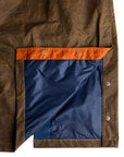 manifattura ceccarelli native long jacket 7099 wx mid blue dark tan orange sugarkane