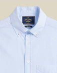 portuguese flannel atlantico long sleeve shirt light blue seersucker