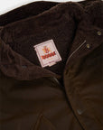 baracuta waxed parka deep moss