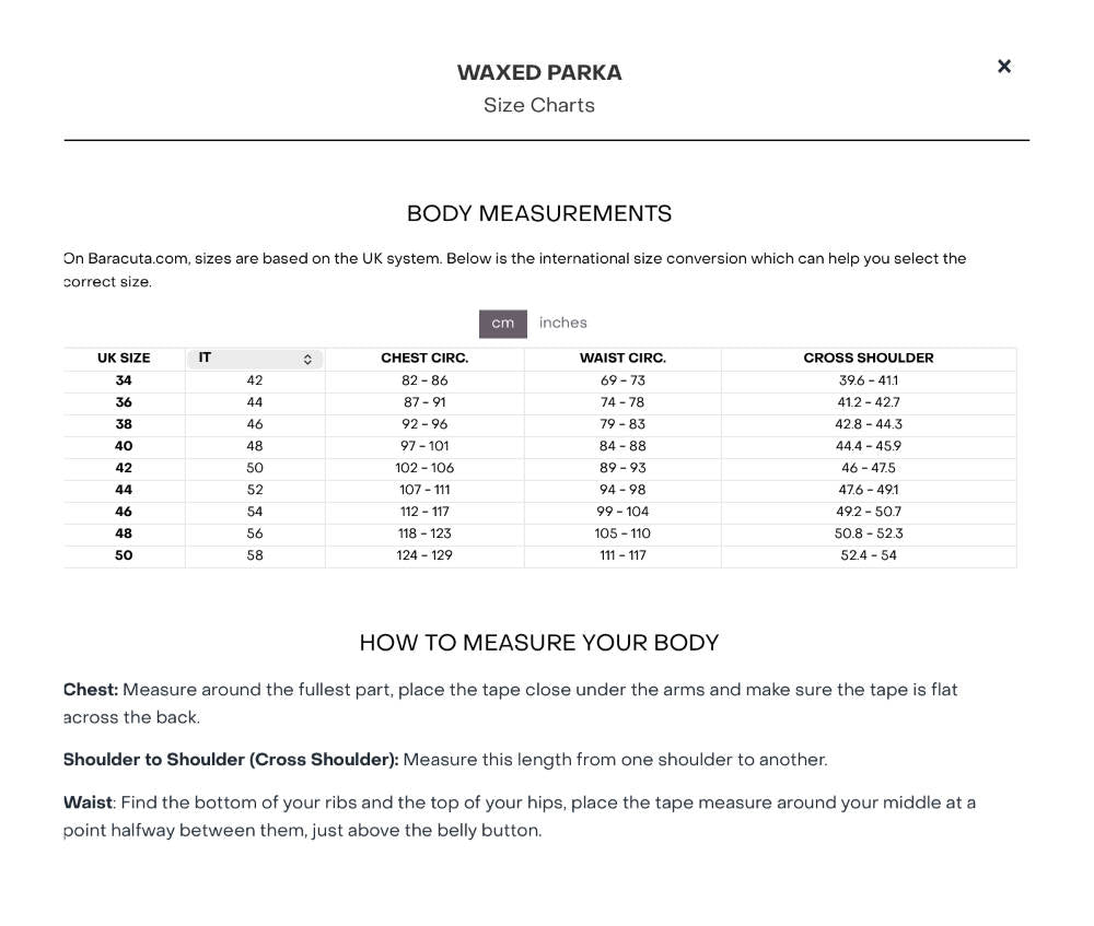 baracuta waxed parka deep moss