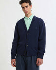 baracuta shetland cardigan navy