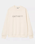 carhartt wip rivet script sweatshirt natural
