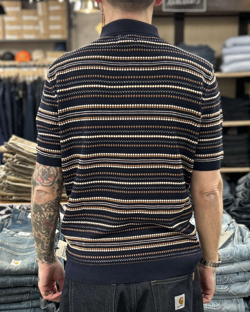 casa isaac folk 1 polo shirt blue