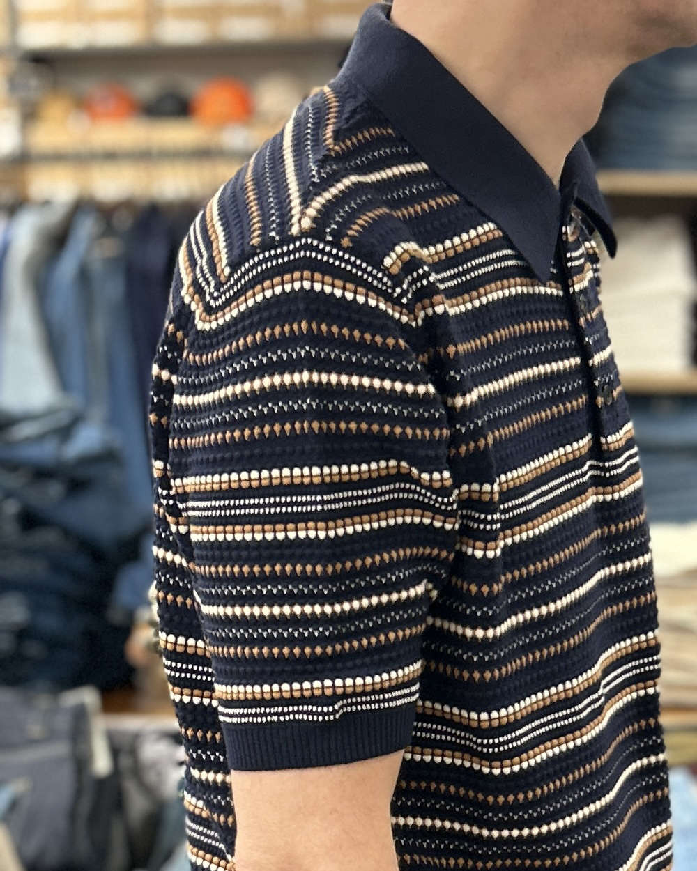 casa isaac folk 1 polo shirt blue