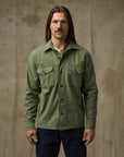 filson field jac shirt washed fatigue green
