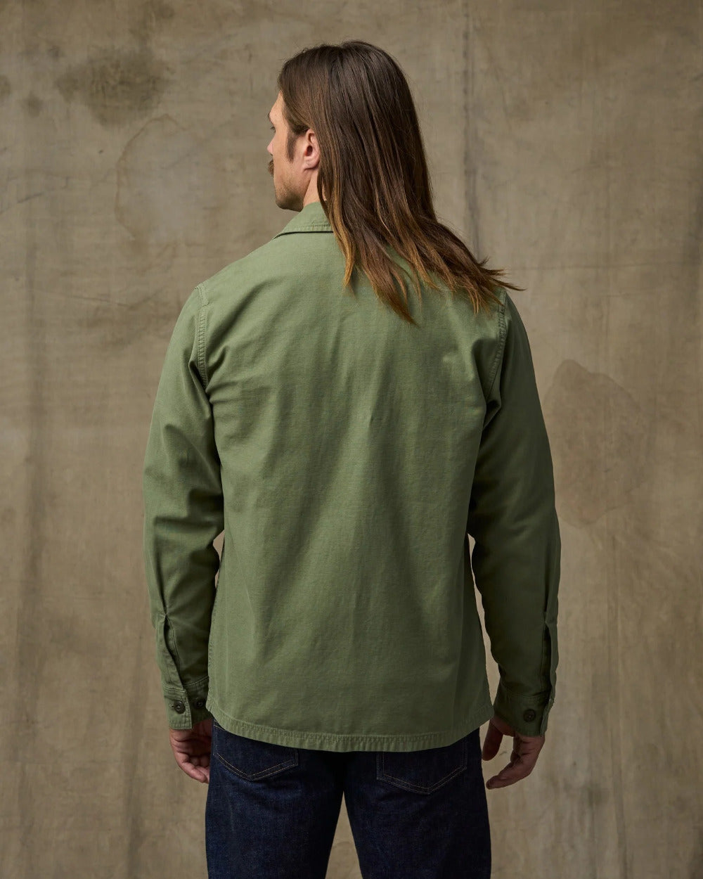 filson field jac shirt washed fatigue green