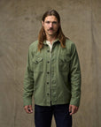 filson field jac shirt washed fatigue green