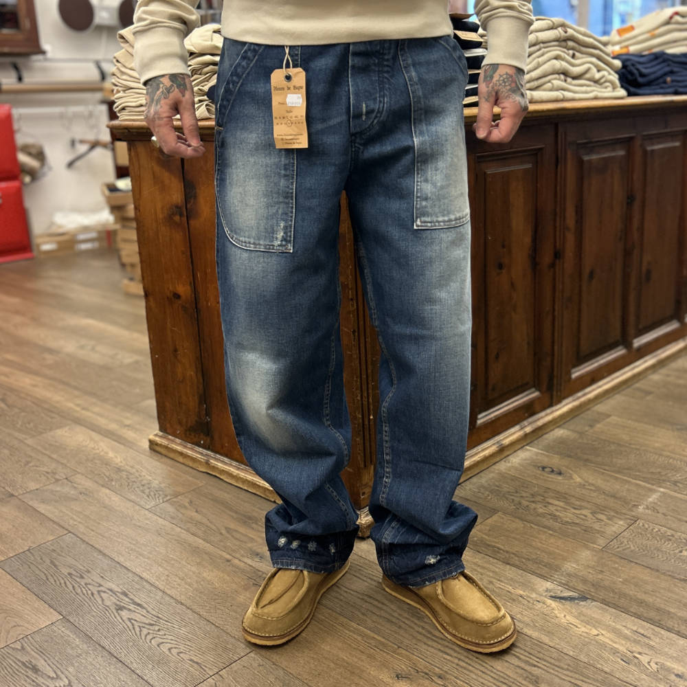 fleurs de bagne the denim cargo selvedge heavy used