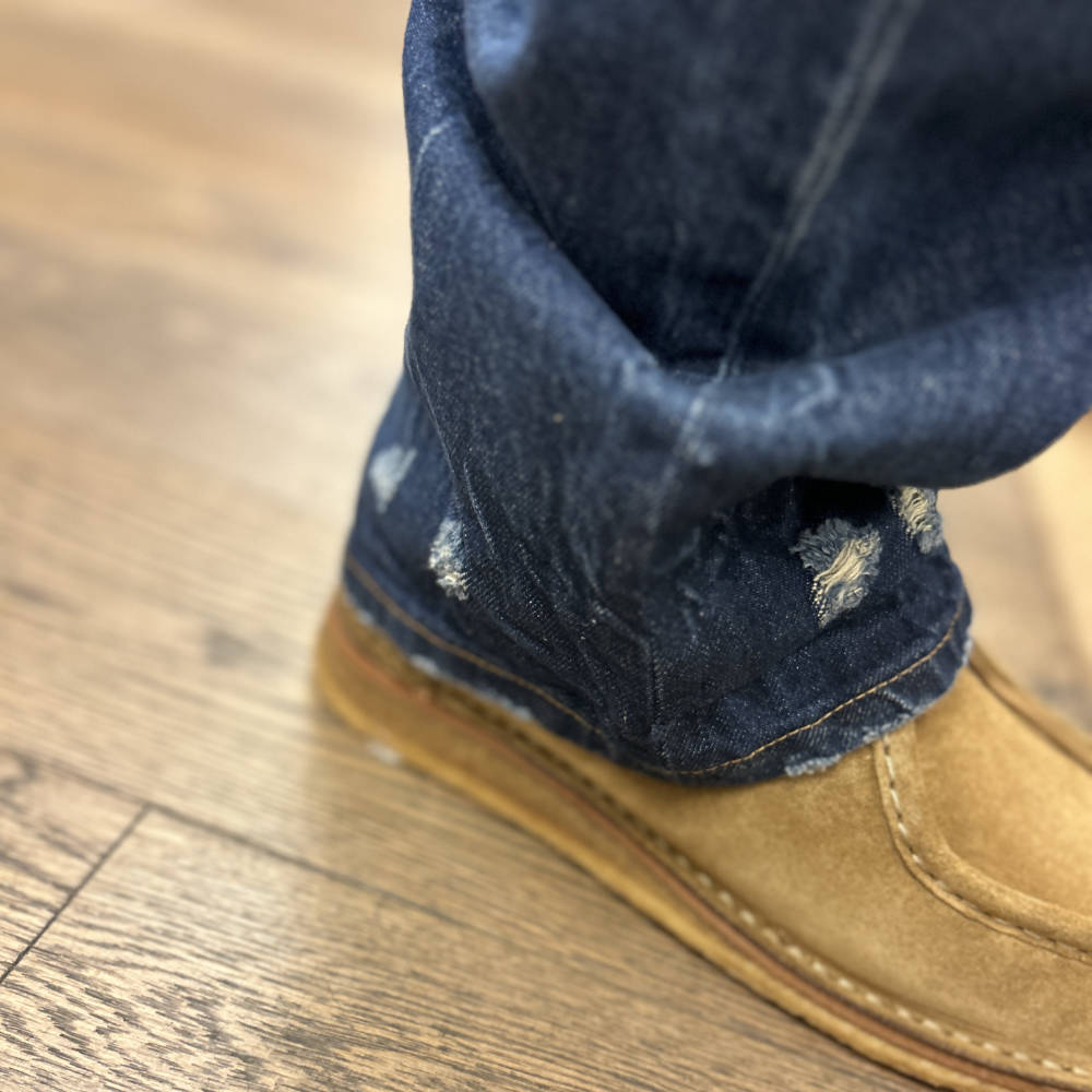 fleurs de bagne the denim cargo selvedge heavy used