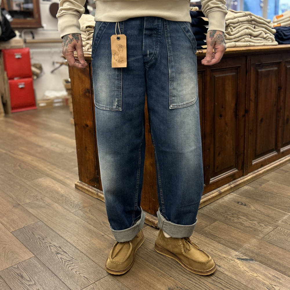 fleurs de bagne the denim cargo selvedge heavy used
