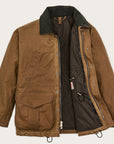 filson lined tin cloth field jacket dark tan