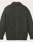 filson bristol cardigan sweater forest green heather
