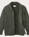 filson bristol cardigan sweater forest green heather