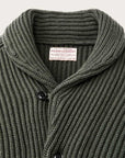 filson bristol cardigan sweater forest green heather