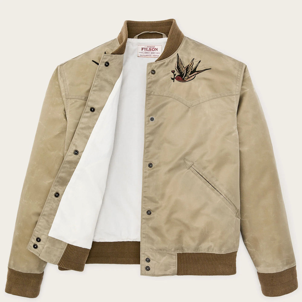 filson womens western satin jacket silver sage (LAST SIZE MEDIUM)