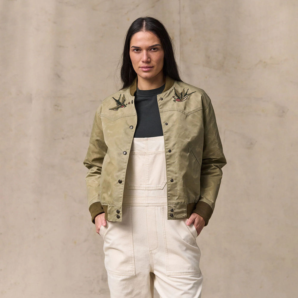 filson womens western satin jacket silver sage (LAST SIZE MEDIUM)