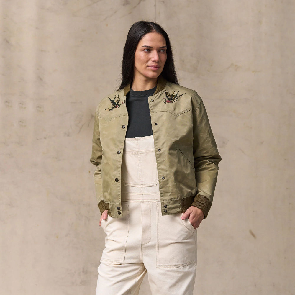 filson womens western satin jacket silver sage (LAST SIZE MEDIUM)