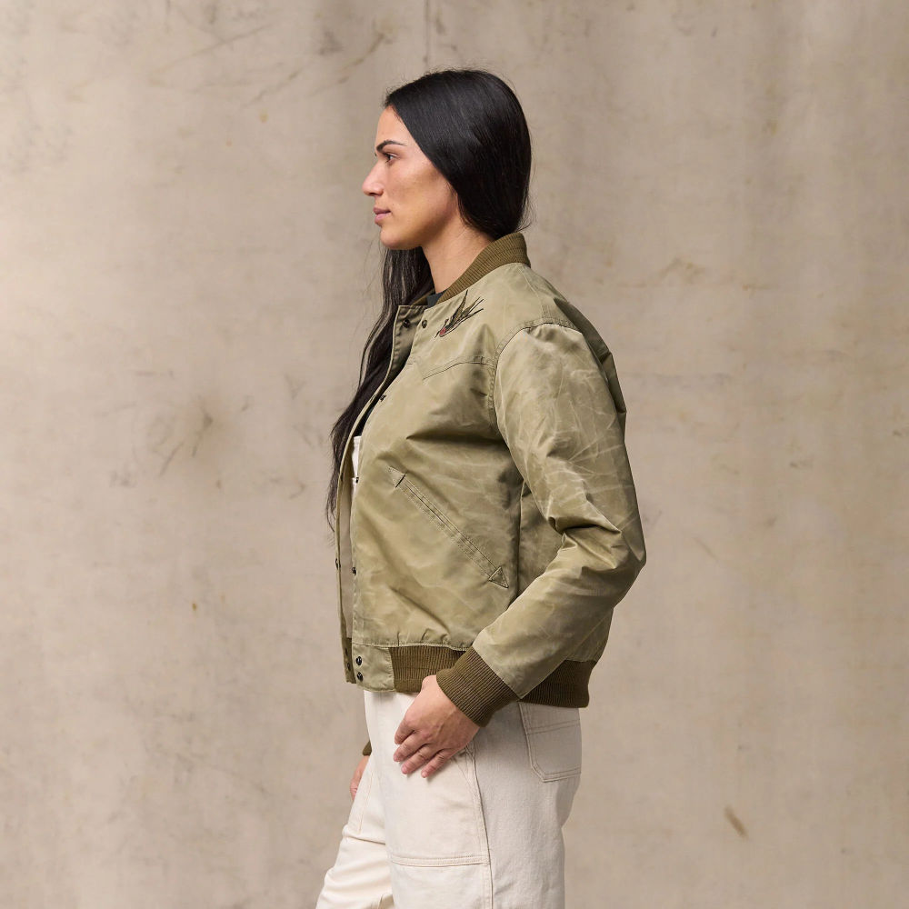 filson womens western satin jacket silver sage (LAST SIZE MEDIUM)