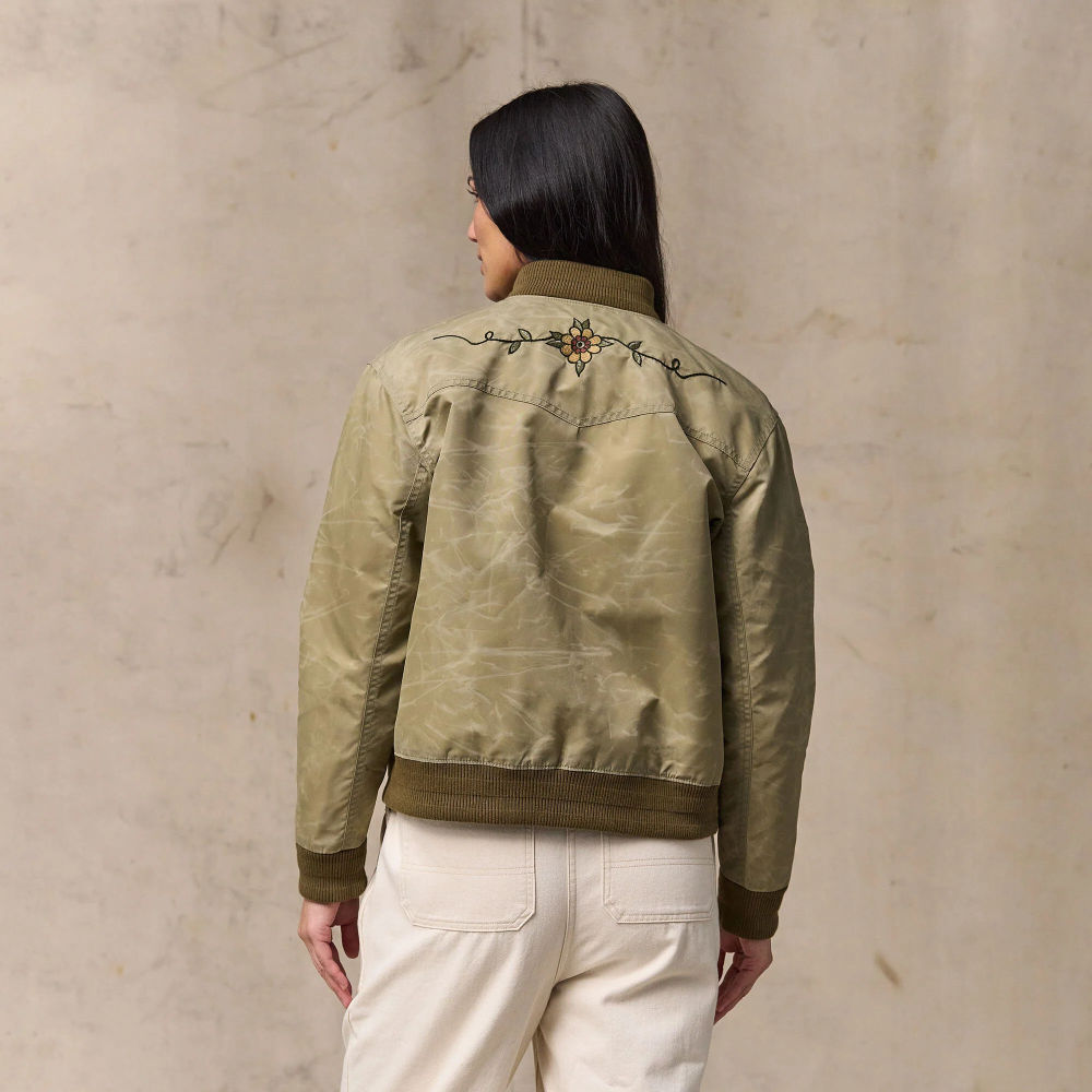 filson womens western satin jacket silver sage (LAST SIZE MEDIUM)